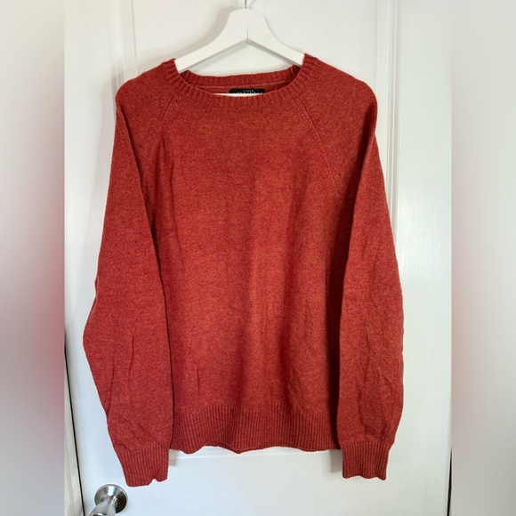 J. Crew Other - J. Crew Mercantile Men’s Orange Wool Blend Thin Crewneck Pullover Sweater